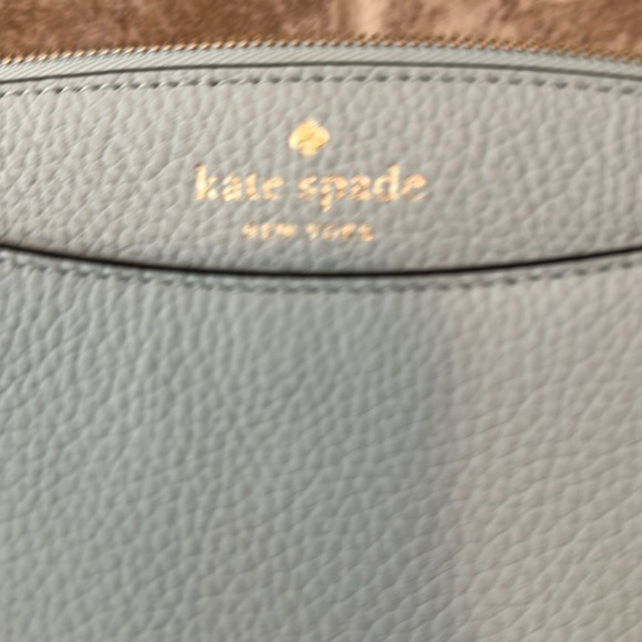 Kate Spade pebbled leather small crossbody bag Robins Egg Blue/Tiffany Blue - Picture 4 of 12